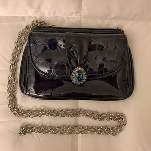 Brighton leather crossbody wallet Black